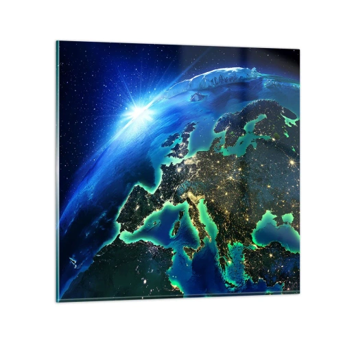 Obraz na szkle - Roziskrzona Europa - 30x30 cm