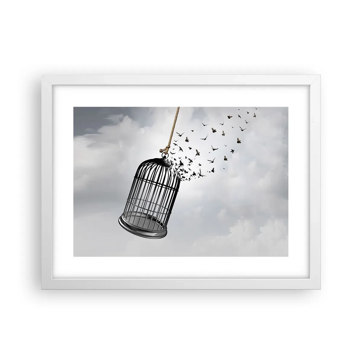 Plakat w białej ramie - Wiara...Nadzieja...Wolność! - 40x30 cm