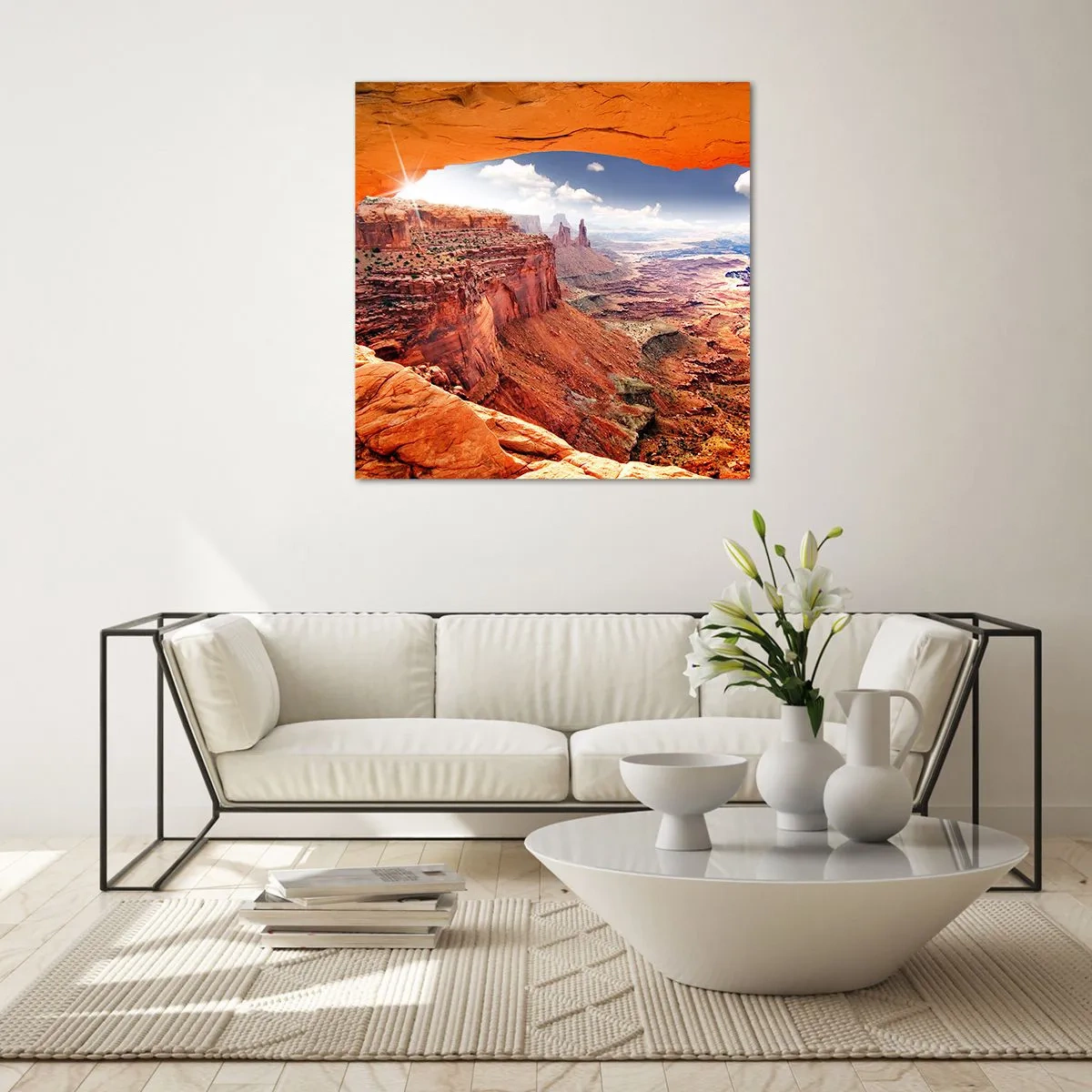 Obraz na szkle - Wyrzeźbione przez samą naturę - 40x40 cm