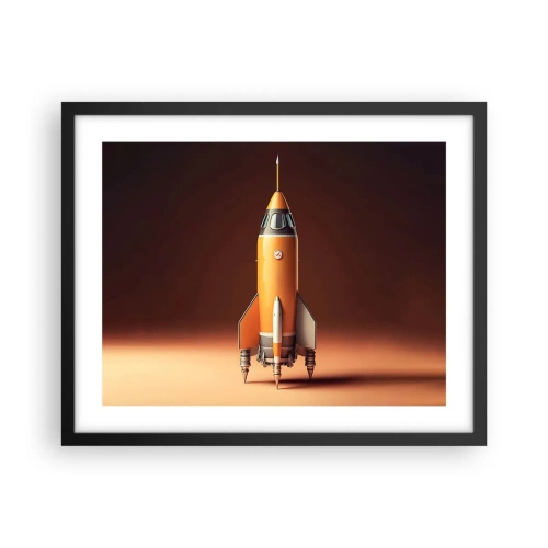 Plakat w czarnej ramie - Zaczyna się od marzenia - 50x40 cm