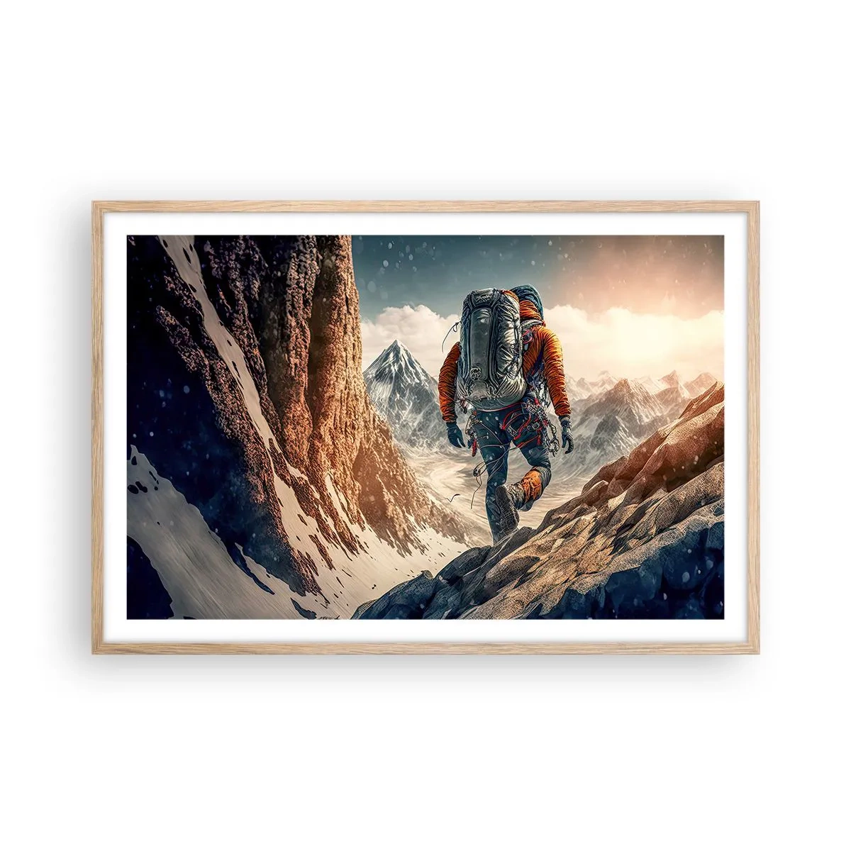 Plakat w ramie jasny dąb - Samotny wojownik - 91x61 cm