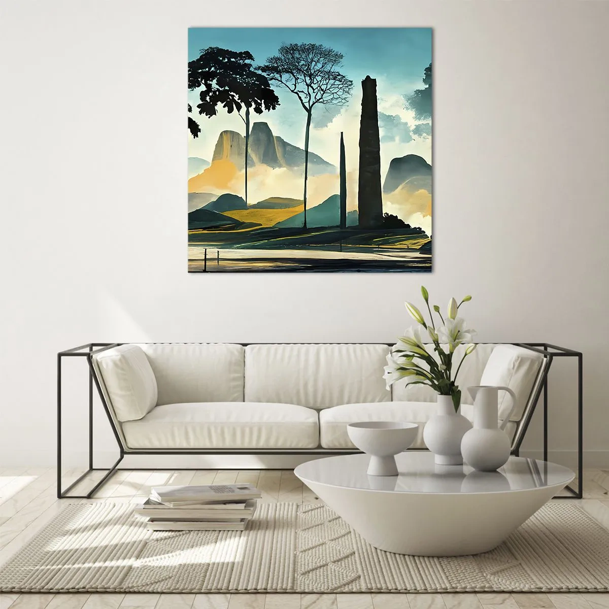 Obraz na szkle - Wciąż wyżej i wyżej - 60x60 cm