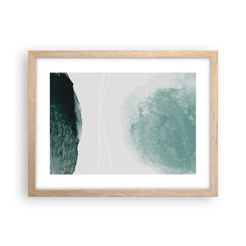 Plakat w ramie jasny dąb - Spotkanie z mgłą - 40x30 cm