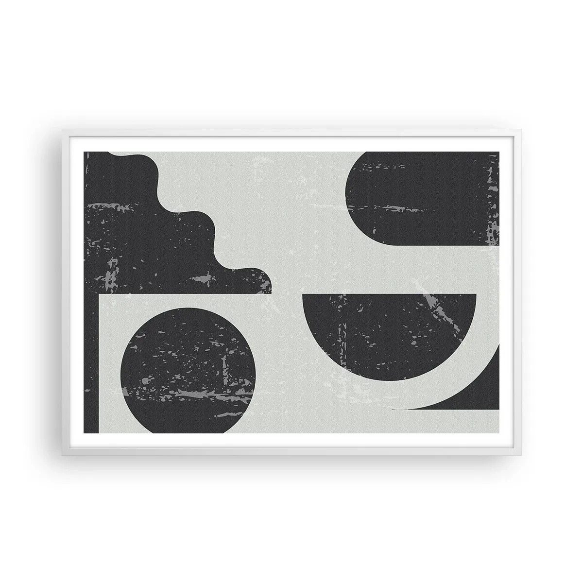 Plakat w białej ramie - Kompozycja ponad i pod - 100x70 cm