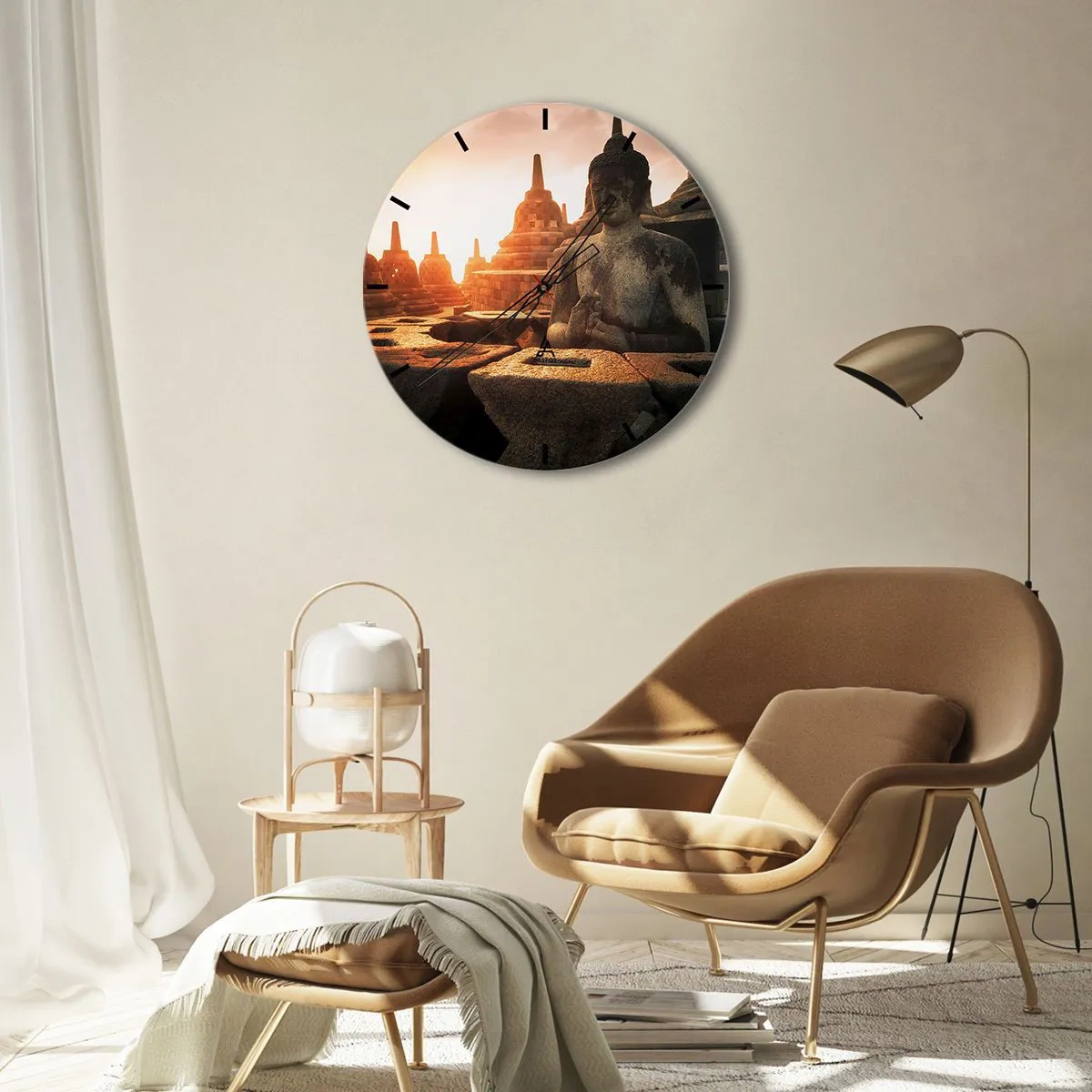 Zegar ścienny - Pogoda wielkiej mądrości - 40x40 cm