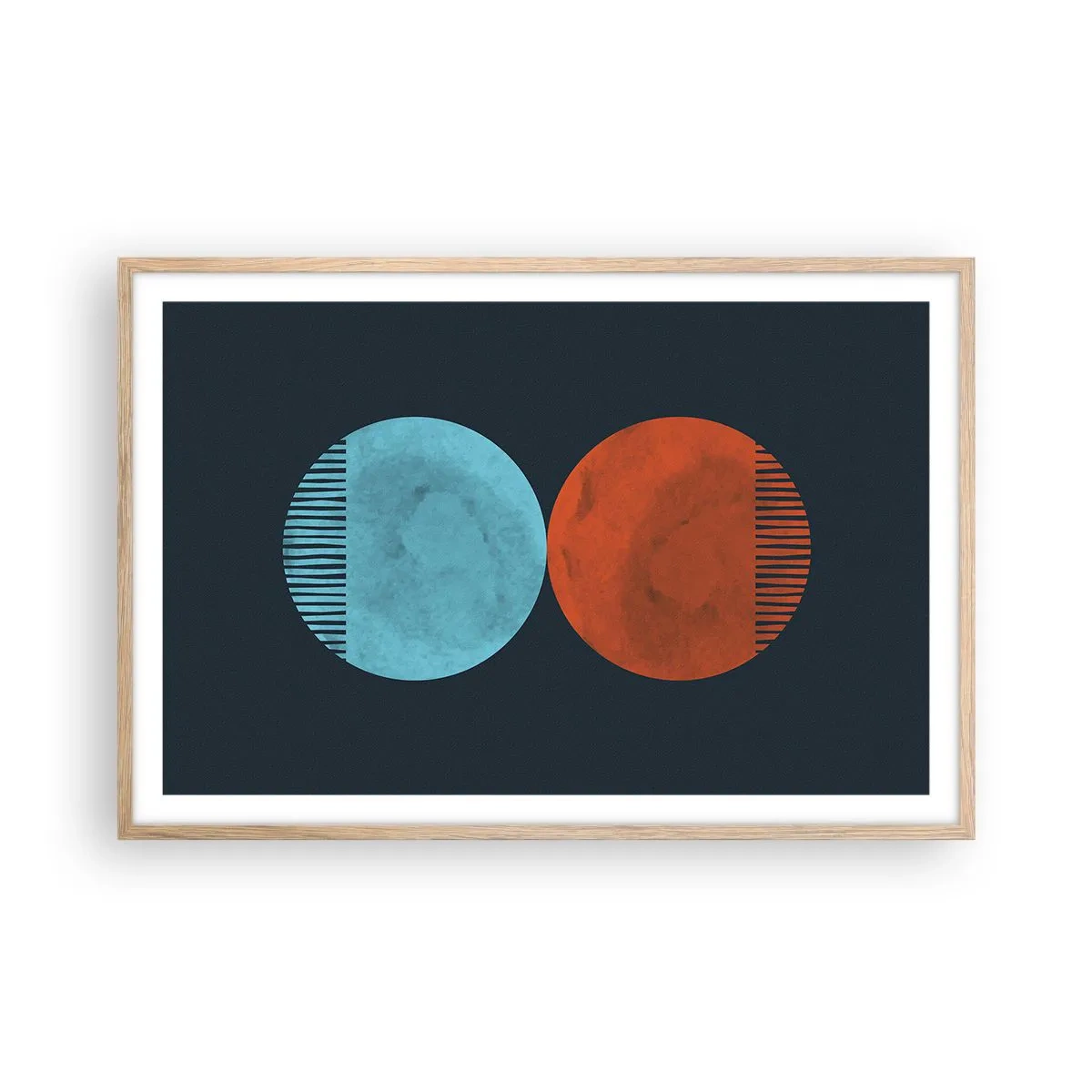 Plakat w ramie jasny dąb - Tylko geometria? - 91x61 cm