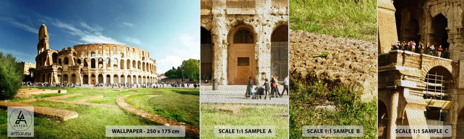 Fototapeta Próbka Premium Sand - Jeszcze słychać szczęk broni - Koloseum, Rzym, Architektura - 100x30 cm