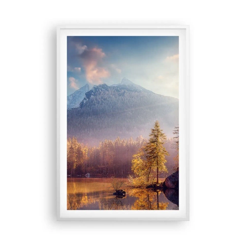 Plakat w białej ramie - W górach i dolinach - 61x91 cm