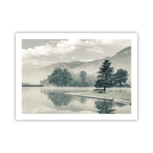 Plakat - Jezioro jeszcze śpi - 70x50 cm