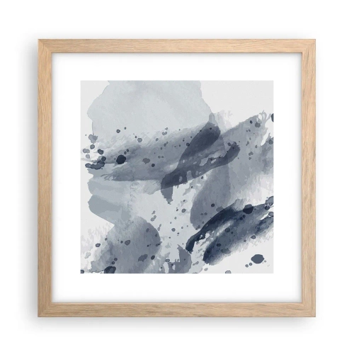 Plakat w ramie jasny dąb - Studium natury wody - 30x30 cm