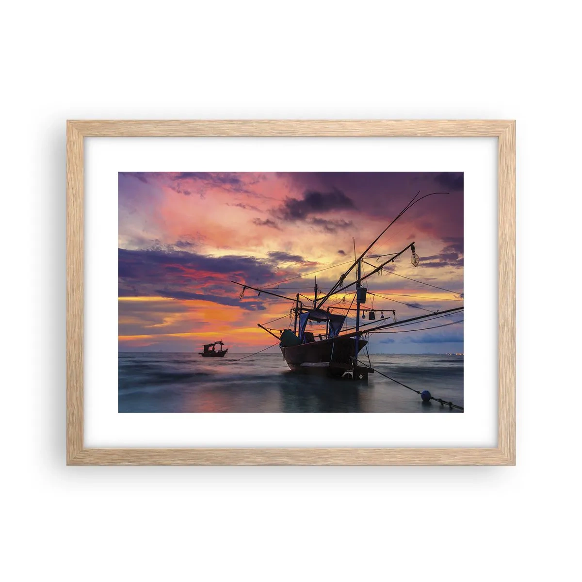 Plakat w ramie jasny dąb - Egzotyczny wieczór - 40x30 cm