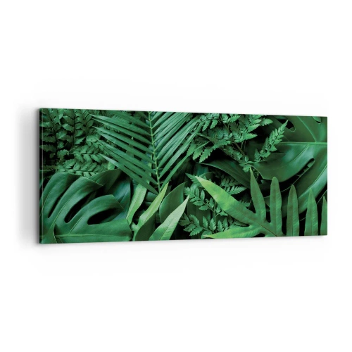 Obraz na płótnie - Utulone w zieleni - 100x40 cm