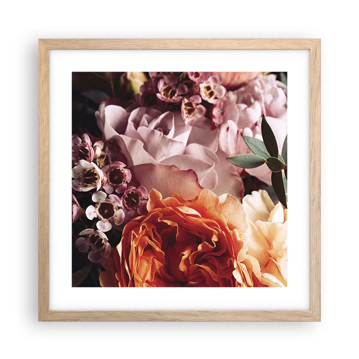 Plakat w ramie jasny dąb - Otulone pięknem - 40x40 cm