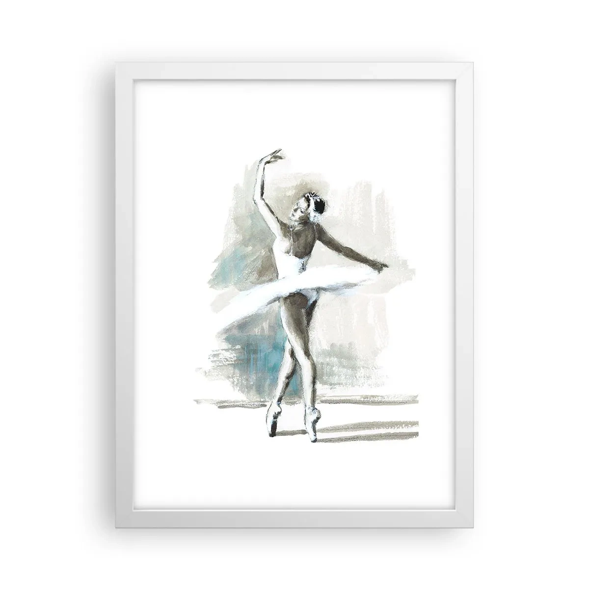 Plakat w białej ramie - Zaklęta w łabędzia - 30x40 cm