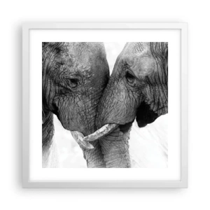 Plakat w białej ramie - Serdeczne wyznanie - 40x40 cm