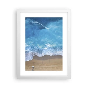 Plakat w białej ramie - Siła błękitu - 30x40 cm