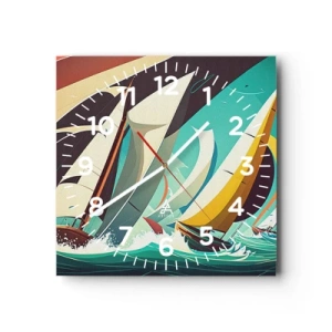 Zegar ścienny - Z żywiołami za pan brat - 40x40 cm