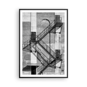 Plakat w czarnej ramie - Industrialny styl - 70x100 cm