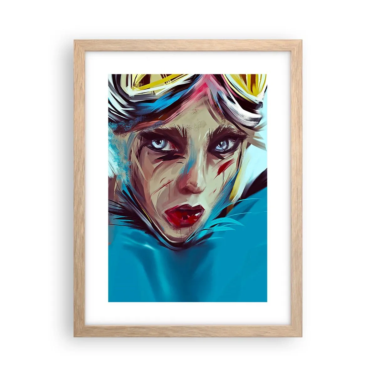 Plakat w ramie jasny dąb - Wojowniczka szos - 30x40 cm