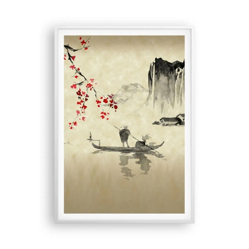 Plakat w białej ramie - W kraju kwitnącej wiśni - 70x100 cm