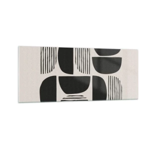 Obraz na szkle - Połowiczne układy - 100x40 cm