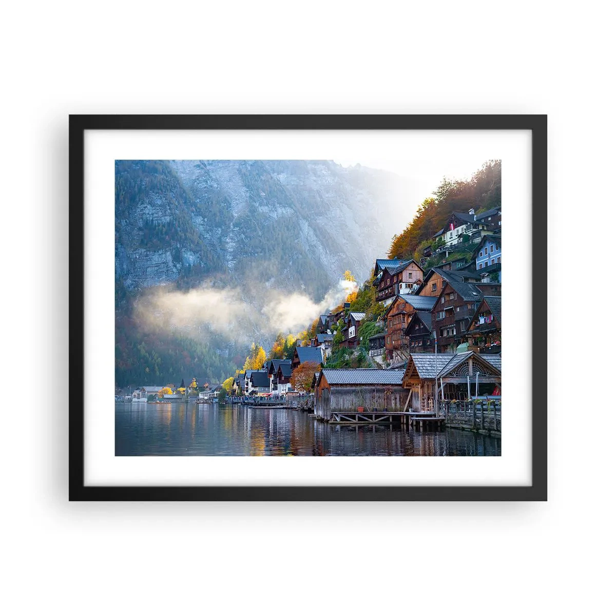 Plakat w czarnej ramie - Alpejskie klimaty - 50x40 cm