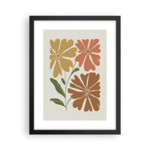 Plakat w czarnej ramie - Natura i geometria - 30x40 cm