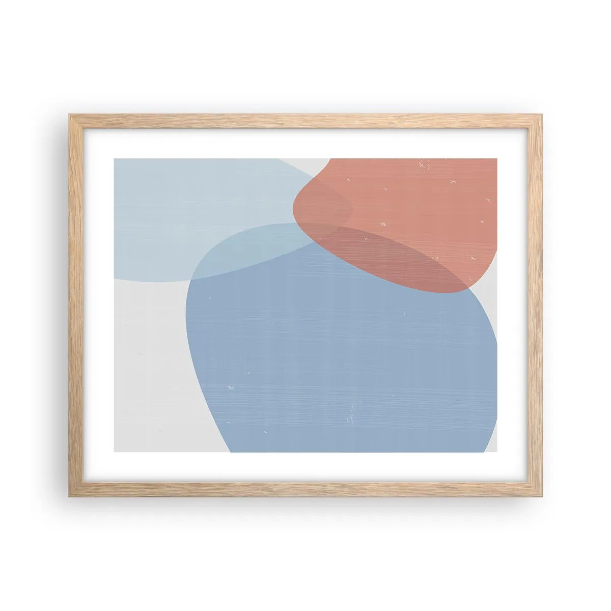 Plakat w ramie jasny dąb - Pastelowe związki - 50x40 cm