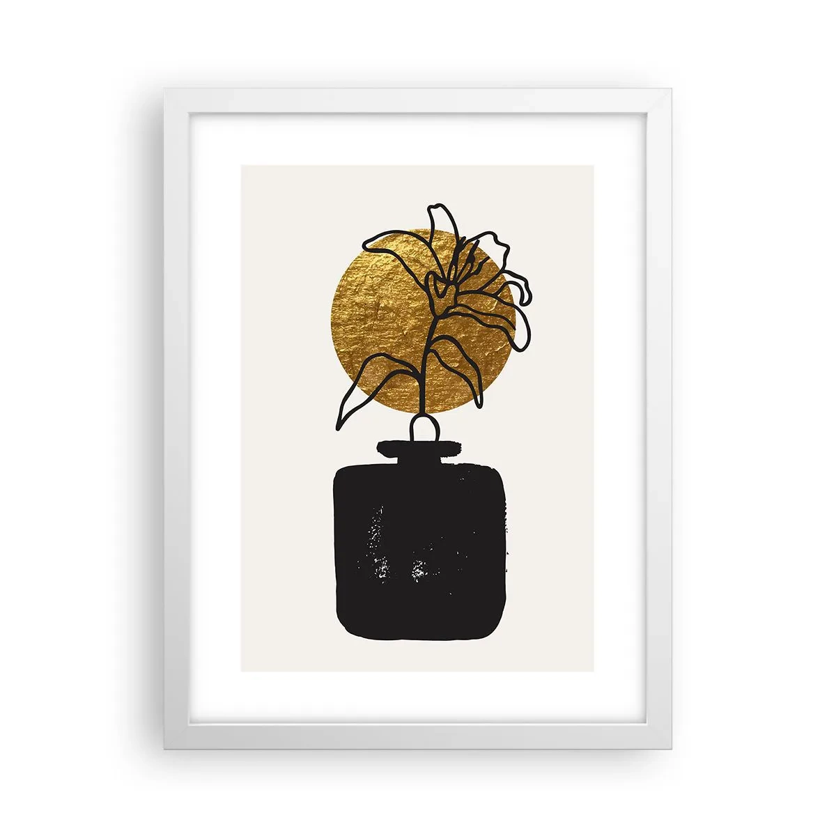 Plakat w białej ramie - Piękno na wagę złota - 30x40 cm