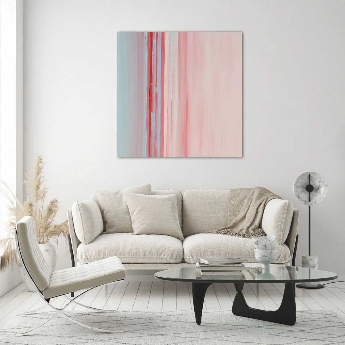 Obraz na szkle - Abstrakcja o świcie - 60x60 cm