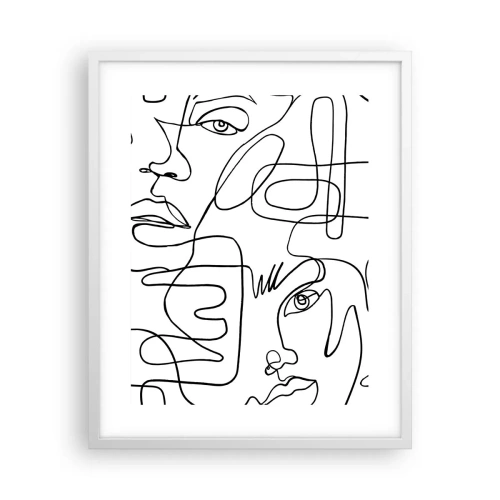 Plakat w białej ramie - W splątanych emocjach - 40x50 cm