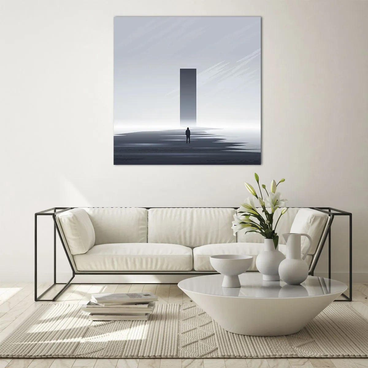 Obraz na szkle - Szansa czy zagrożenie? - 60x60 cm