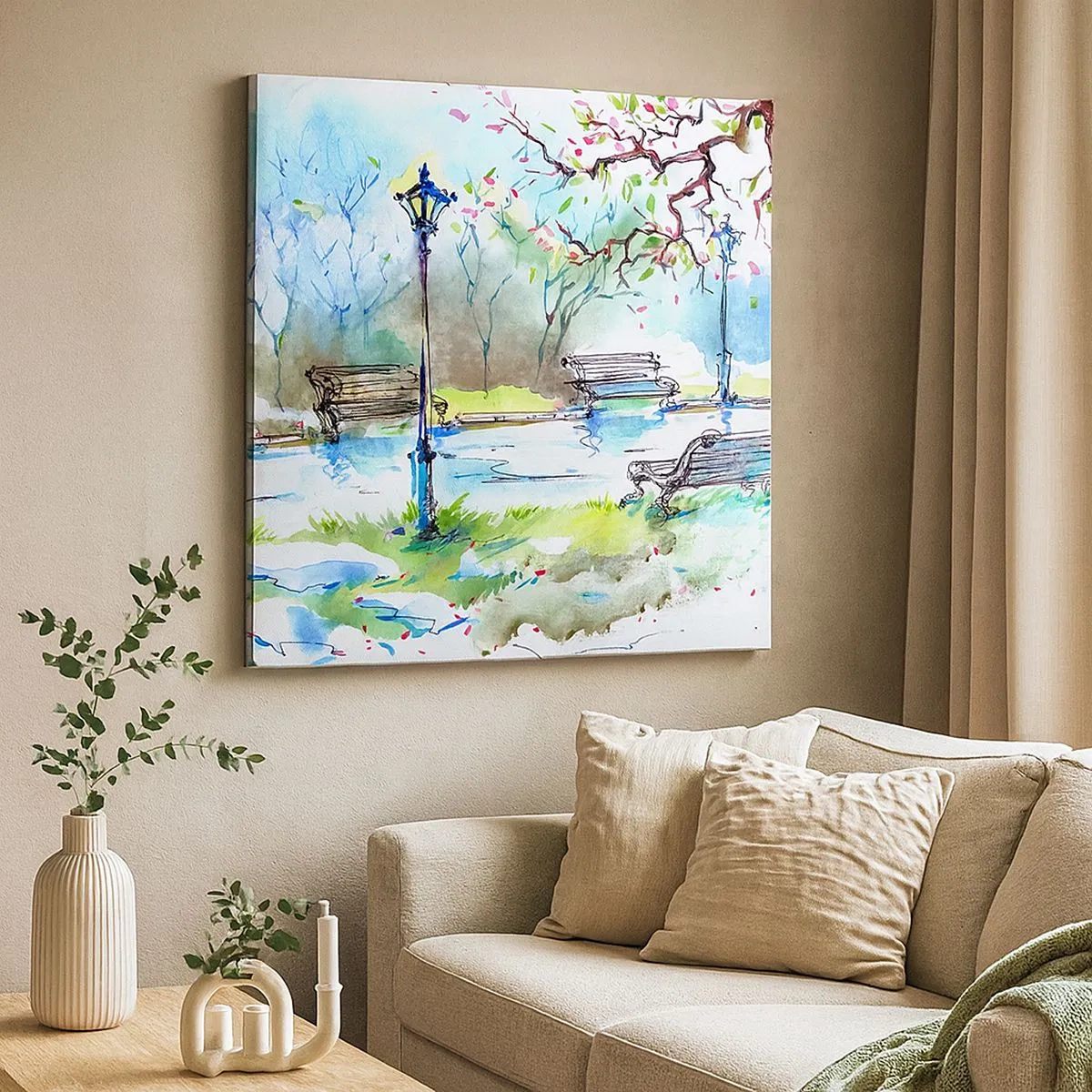 Obraz na płótnie - Czar parkowej ciszy - 30x30 cm