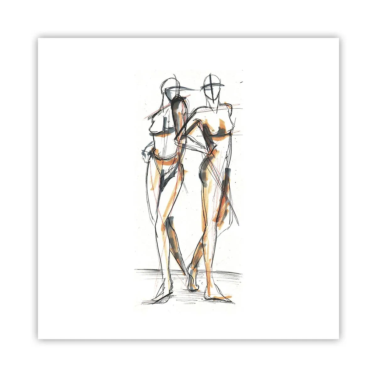 Plakat - Studium wdzięku - 60x60 cm