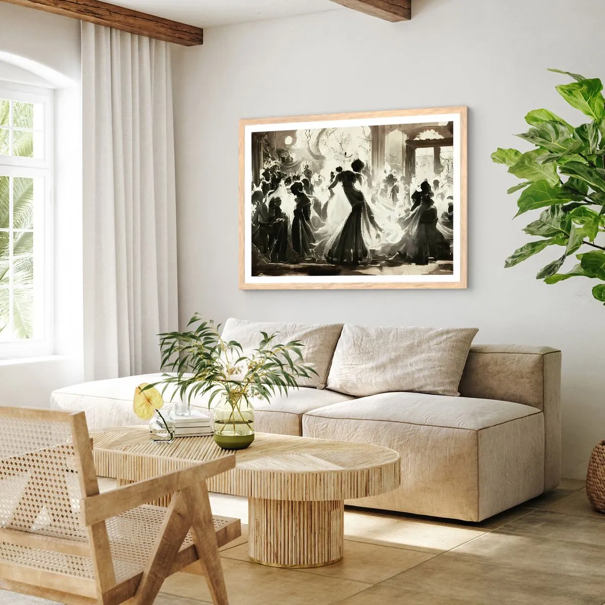 Plakat w ramie jasny dąb - Wielka maskarada - 100x70 cm