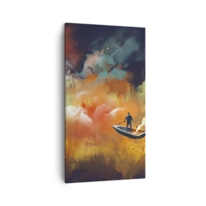 Obraz na płótnie - Łodzią przez galaktykę - 45x80 cm