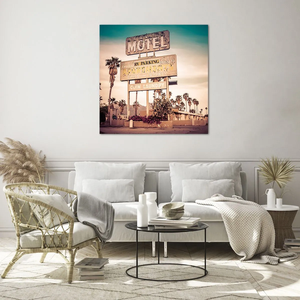 Obraz na szkle - Tu czas się zatrzymał - 40x40 cm