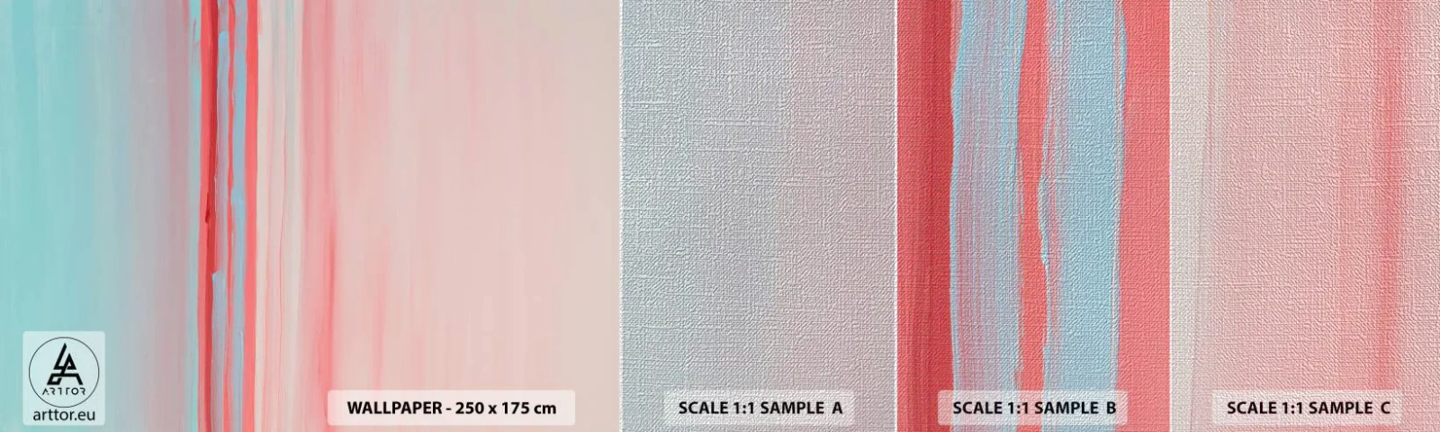 Fototapeta Próbka Premium Canvas - Abstrakcja o świcie - Pastelowy, Minimalistyczny, Sztuka - 100x30 cm