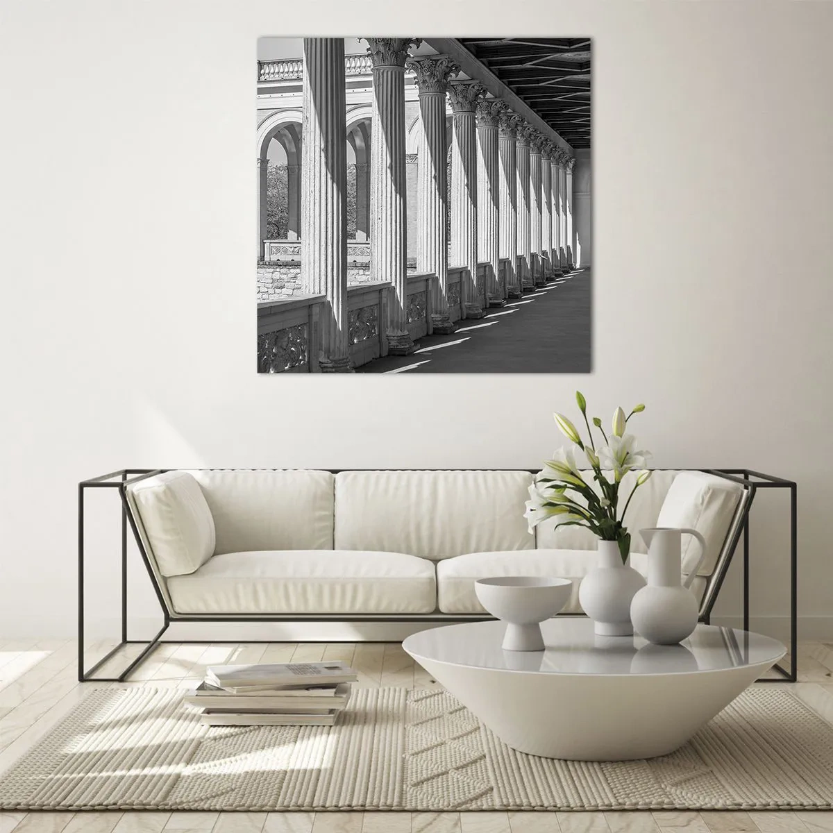 Obraz na szkle - Słoneczna arkada - 70x70 cm