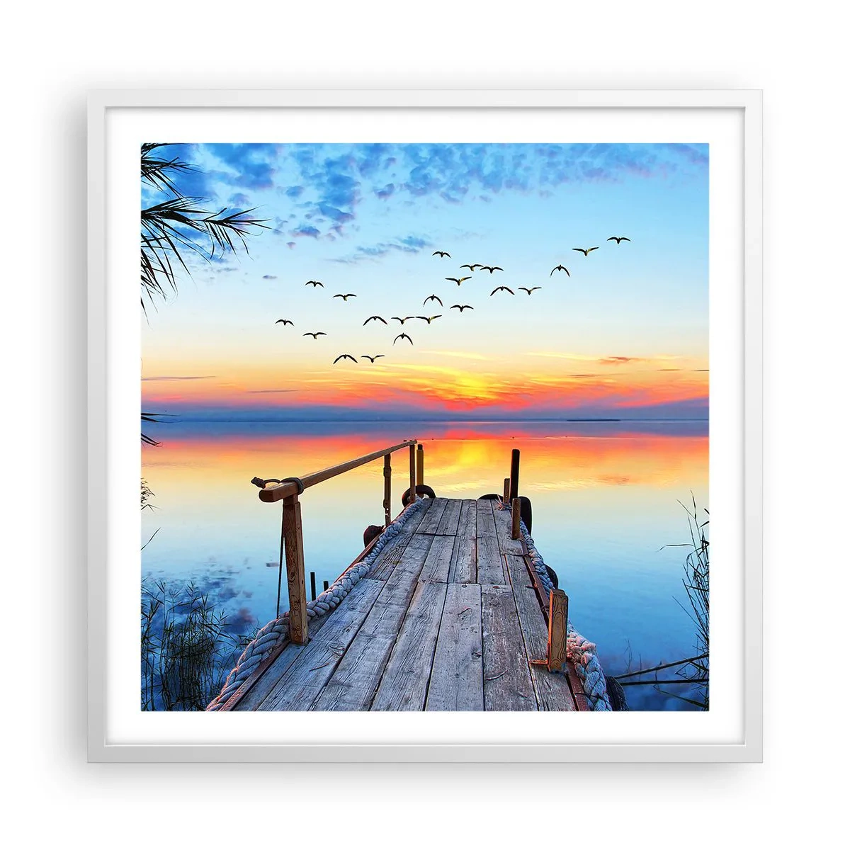 Plakat w białej ramie - Pora wracać… - 60x60 cm