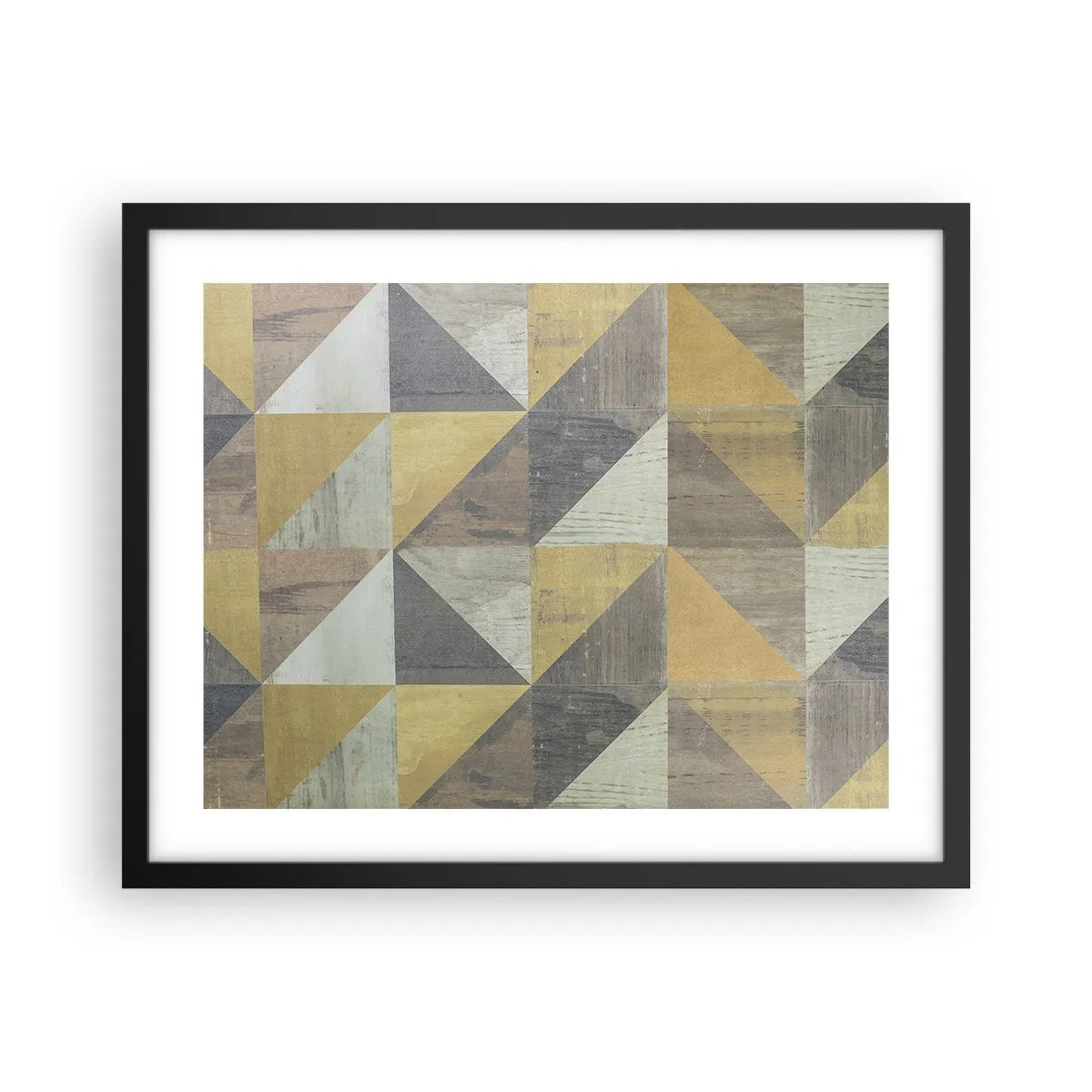 Plakat w czarnej ramie - Pod kątem trójkąta - 50x40 cm