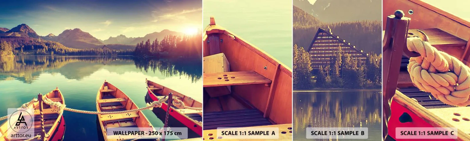 Fototapeta Próbka Standard Eco - Żyć według jej praw - Krajobraz, Góry, Jezioro - 100x30 cm