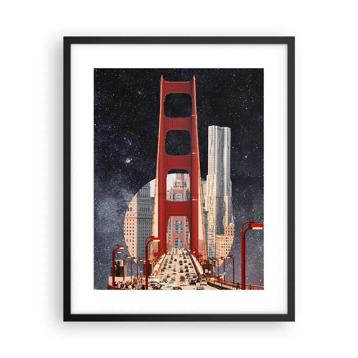 Plakat w czarnej ramie - Zawsze w centrum - 40x50 cm