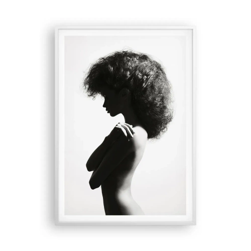 Plakat w białej ramie - Jak kwiat na smukłej łodydze - 70x100 cm