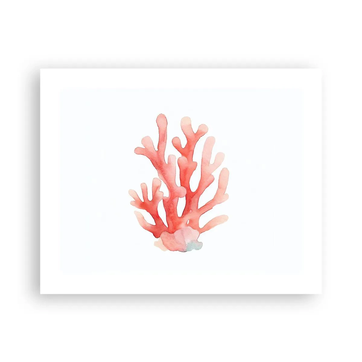 Plakat - Koral koloru koralowego - 50x40 cm