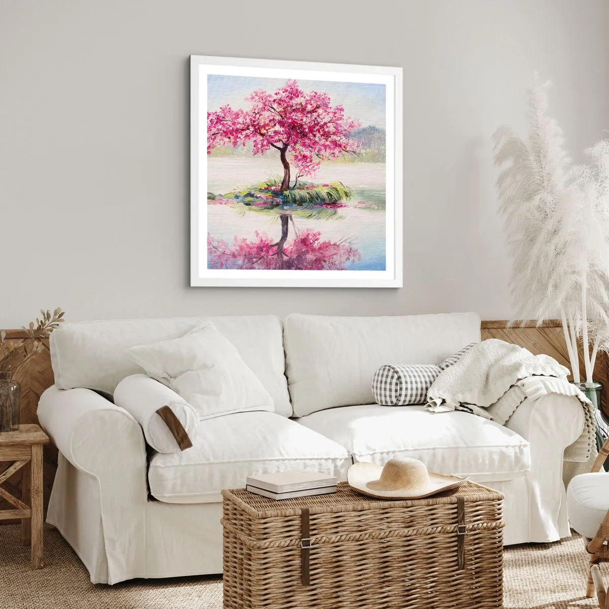 Plakat w białej ramie - Święto wiosny - 40x40 cm