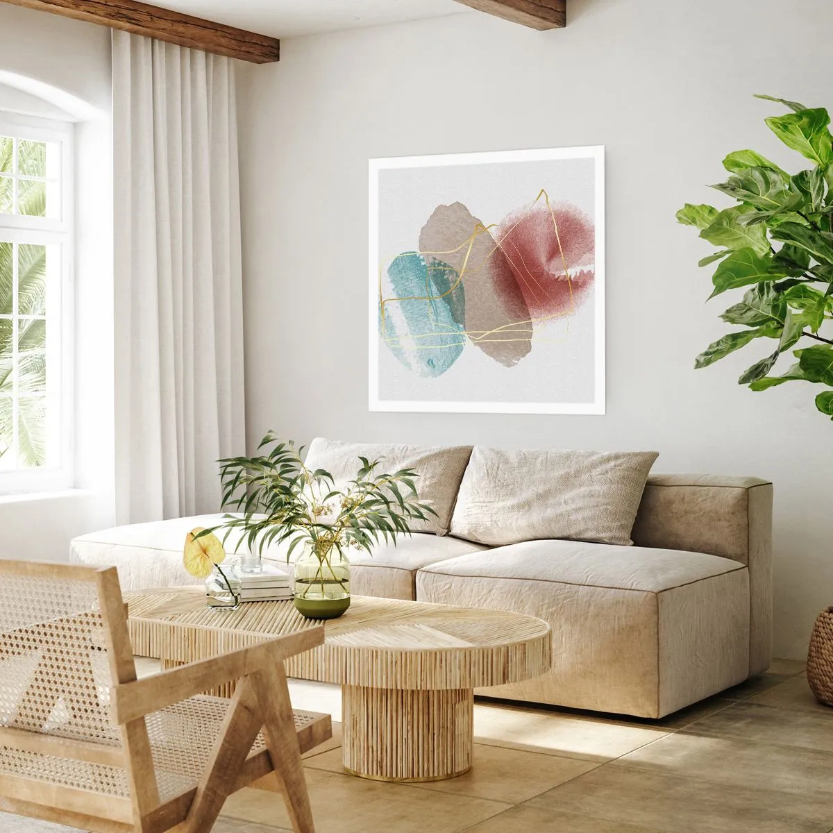 Plakat - Korale przestrzeni - 60x60 cm