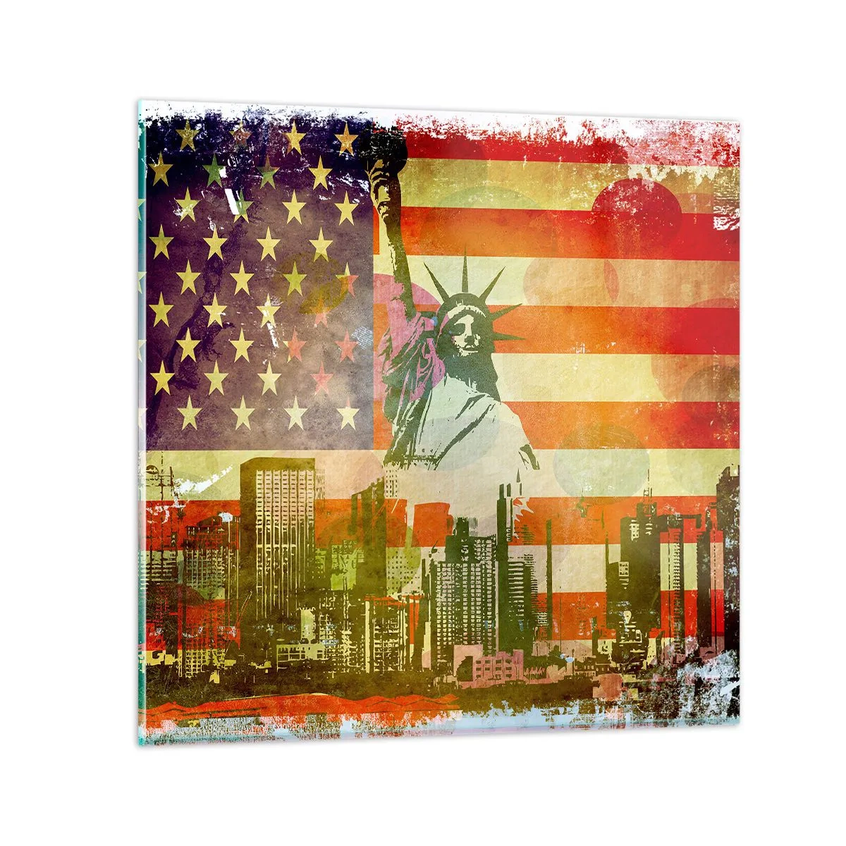 Obraz na szkle - Viva America! - 40x40 cm