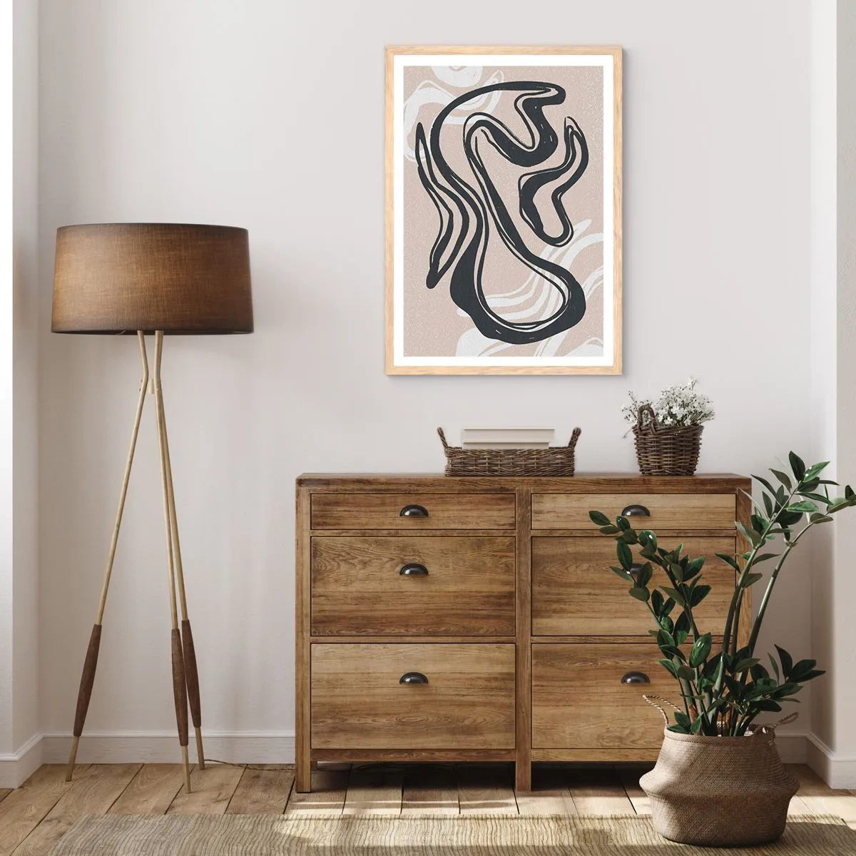 Plakat w ramie jasny dąb - Ekspresja zwielokrotniona - 30x40 cm