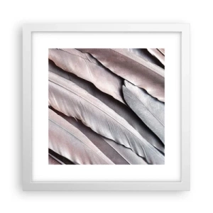 Plakat w białej ramie - W różowej srebrzystości - 30x30 cm